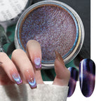 Reflective Magnetic Cat Eye Nail Powder – Chameleon Chrome Metallic Pigment