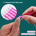 Cuticle Trimmer Dead Skin Fork – Stainless Steel Nail Cleaning Tool, 100 Pieces