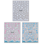Holographic 3D Ocean Nail Art Stickers – Shell & Starfish Seaside Decals, 3 Sheets