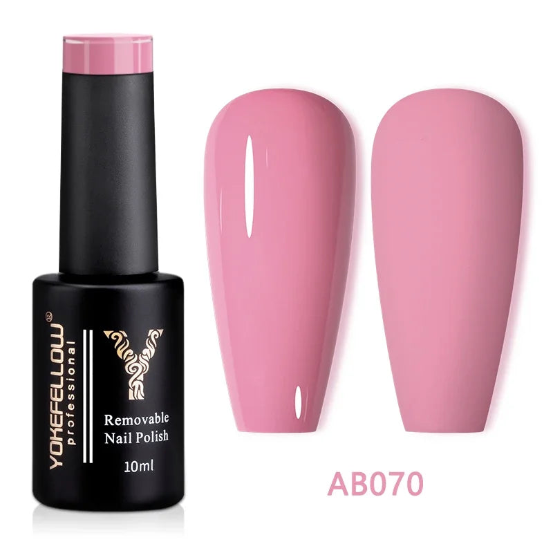 YOKEFELLOW 10ML Glow in the Dark Gel Nail Polish Luminous Neon Gel Polish Summer Semi Permanent Soak Off Nail Art UV Varnish