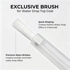 Nailpop 3D Water Droplet Top Coat – No-Wipe Gel, 5s Quick Forming