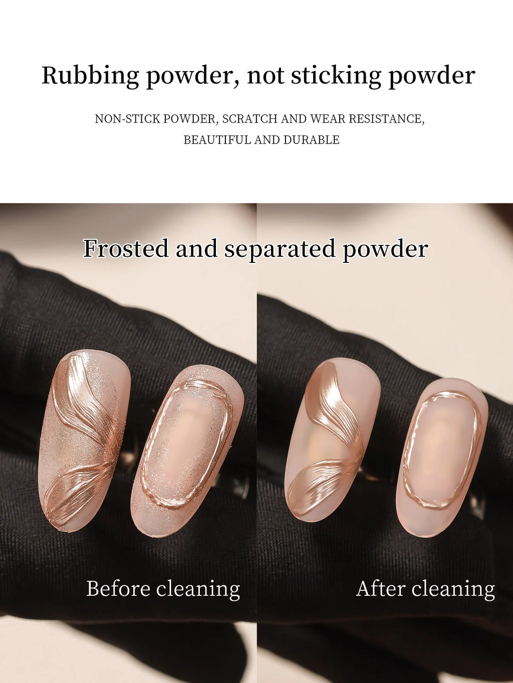 2-in-1 Matte Gel Top Coat – Chrome Powder Detail Base & Matte Finish