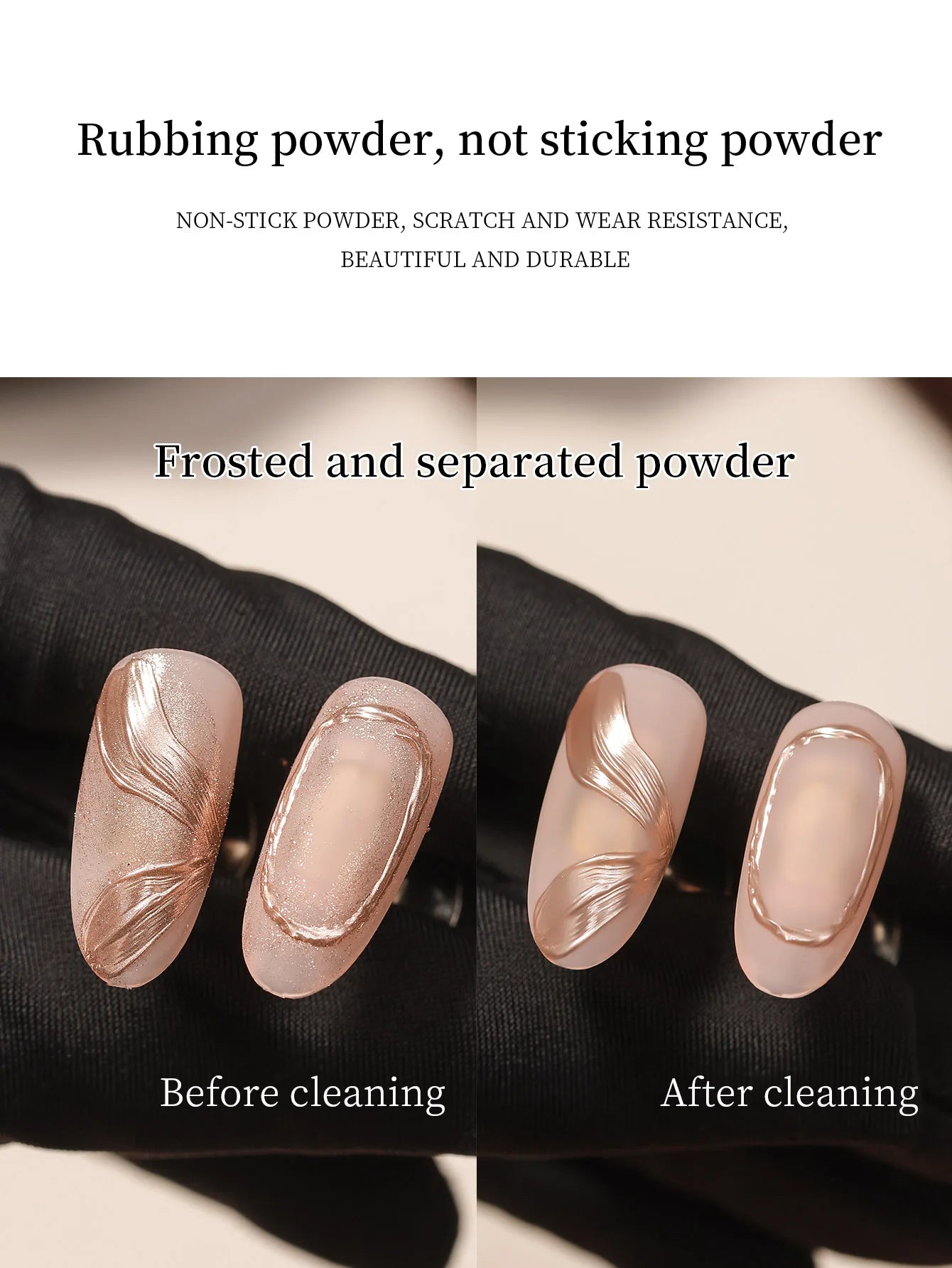 2-in-1 Matte Gel Top Coat – Chrome Powder Detail Base & Matte Finish