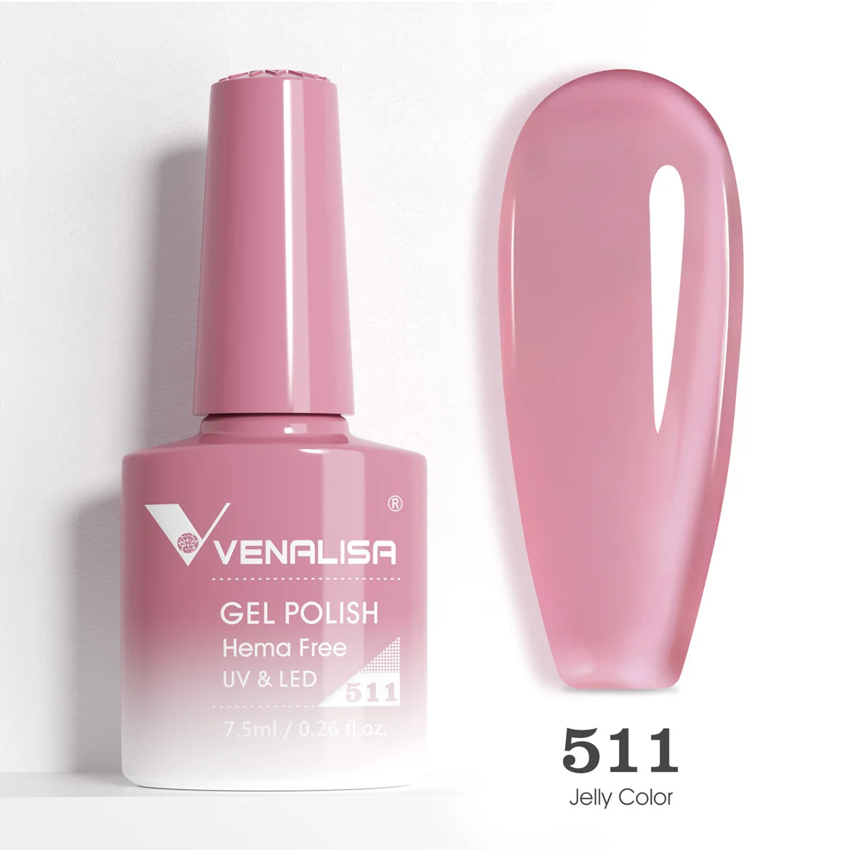 VENALISA 7.5ml Nail Gel Polish VIP5 HEMA Free Semi Permanent Soak off UV LED Nail Gel Varnish Full Coverage Nail Gel Lacquer