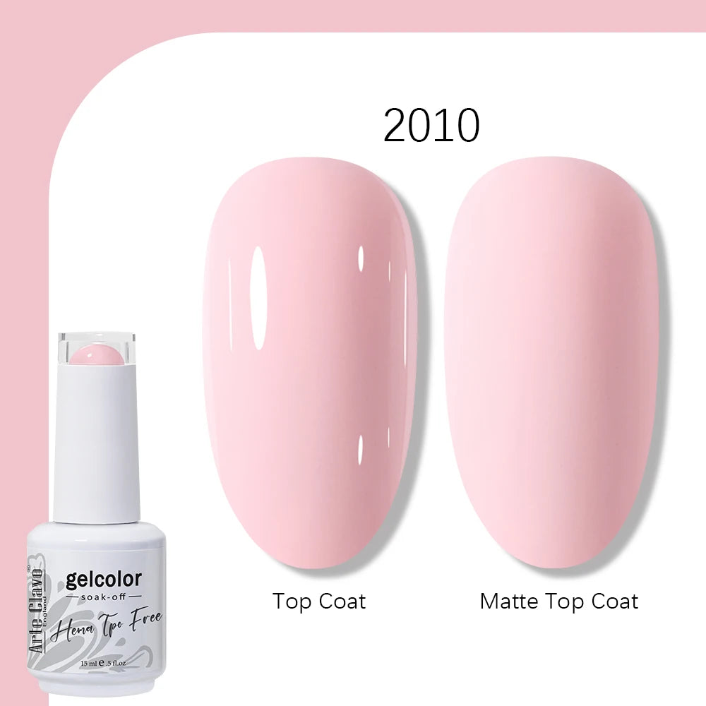 Arte Clavo Gel Nail Polish 400 Colors15ml Semi Permanent Gel Varnish Base Top Coat Nail Art Manicure Soak Off LED UV Salon Gel