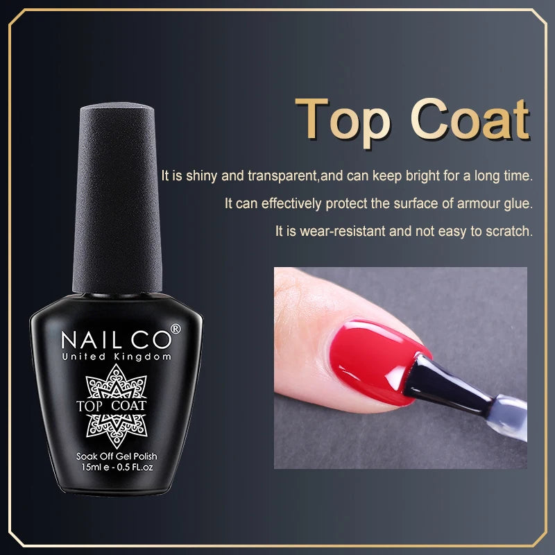 NAILCO Transparent Velvet Top Coat – Matte & Blooming Gel Range, No-Wipe