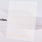 Curved French Nail Striping Tape – Rose Gold 3D Line Stickers