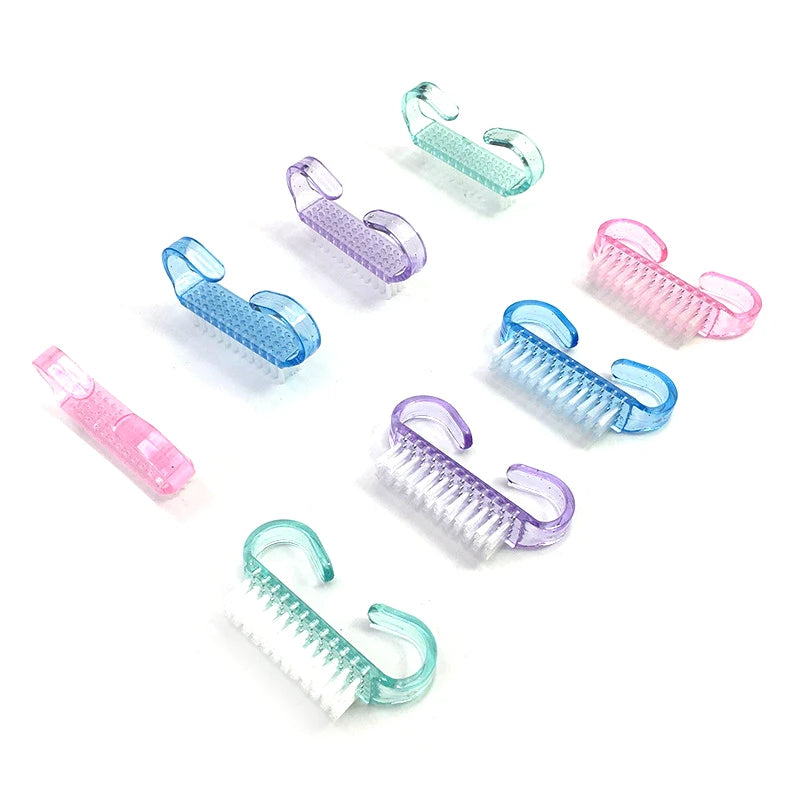 Julianna Beauty Nail Dust Cleaning Brushes – Colorful Bulk Set, 50/100pcs