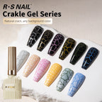 RSNAIL Crackle Gel Nail Polish – Natural Dry Marble Cracking Effect