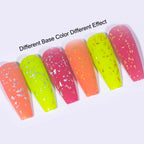 KODIES GEL Matte Glitter Top Coat – Satin Silver Flakes Finish