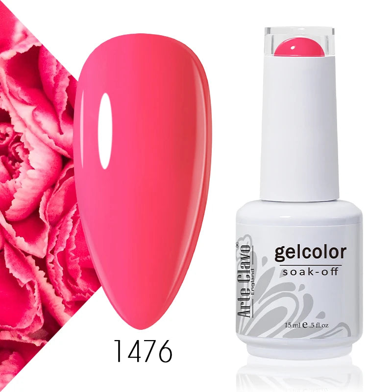 Arte Clavo 15ml Gel Nail Polish Nail Supply Wholesale Soak Off UV LED Gel Lacquer Nail Art Glitter Polish Long Lasting Gel