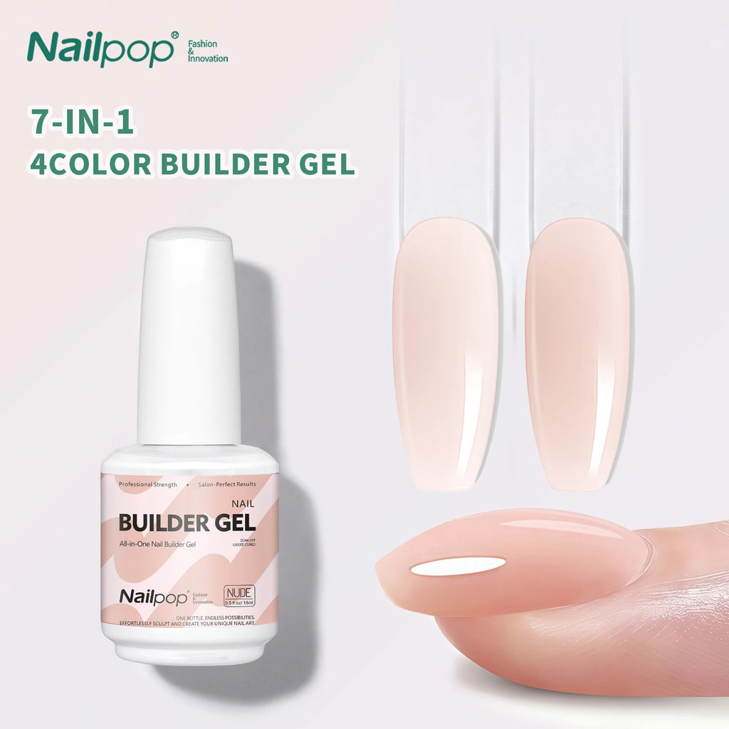 Nailpop 7-in-1 Builder Gel – Strengthener & Extension Gel, 15ml