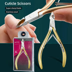 Golden Super Sharp Cuticle Scissors – Precision Pointed Jaw Nipper