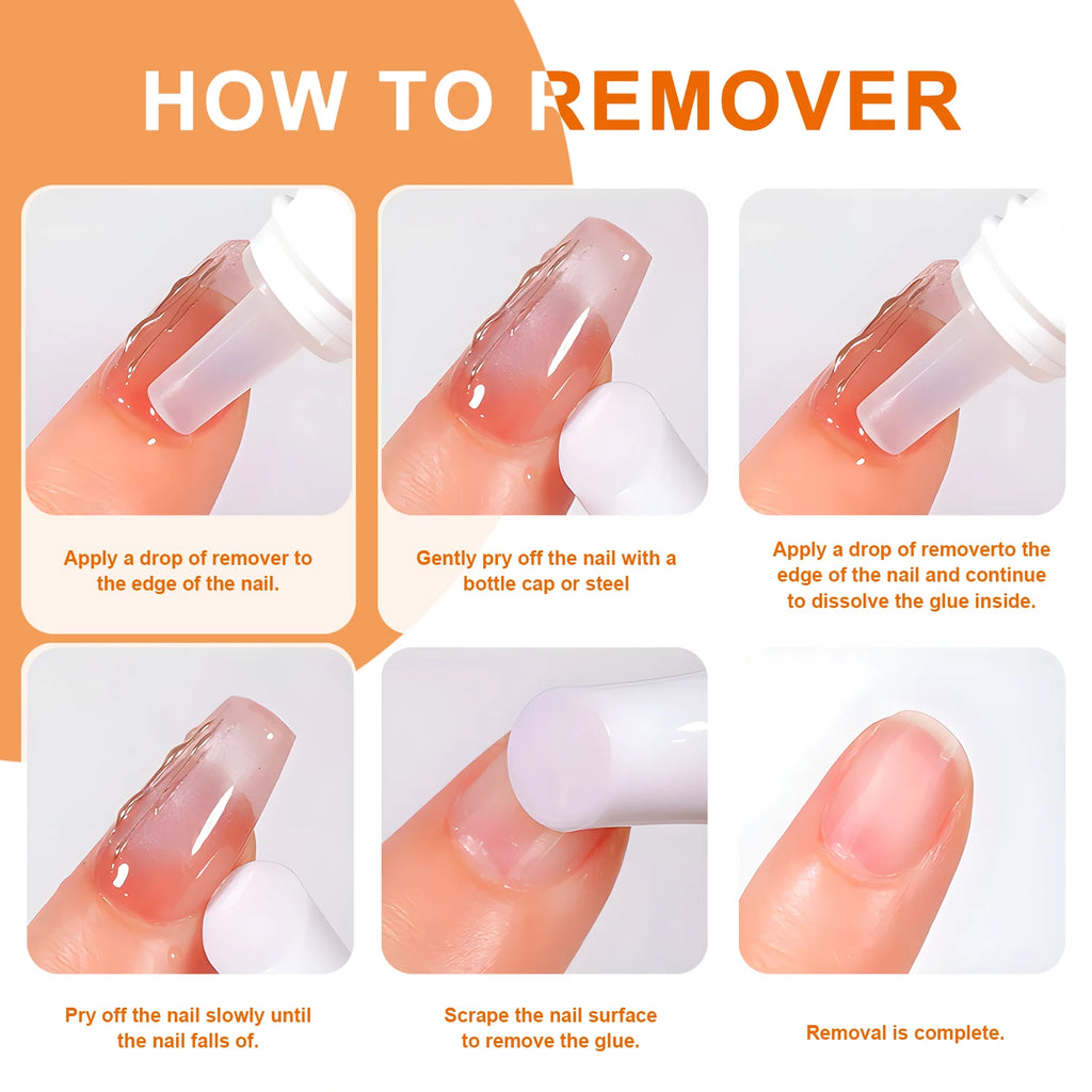 3-Pack Nail Glue Remover for Press-On & Acrylic Nails