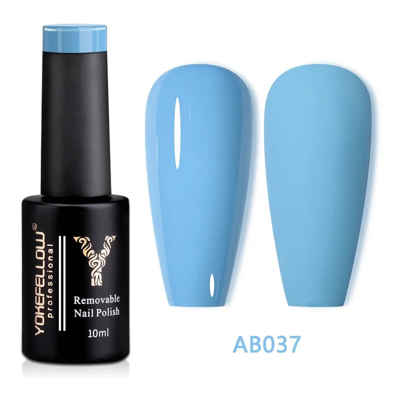 YOKEFELLOW 10ML Glow in the Dark Gel Nail Polish Luminous Neon Gel Polish Summer Semi Permanent Soak Off Nail Art UV Varnish