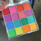 16-Grid Gradient Nail Powder Palette – High-Saturation Matte Ombré Set