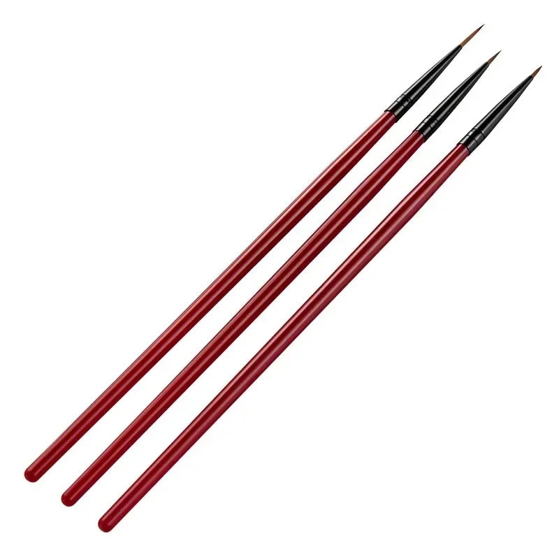Nail Art Liner Brush Set – Thin Stripe Line Drawing Pens, 3 Pieces (5/7/11mm)