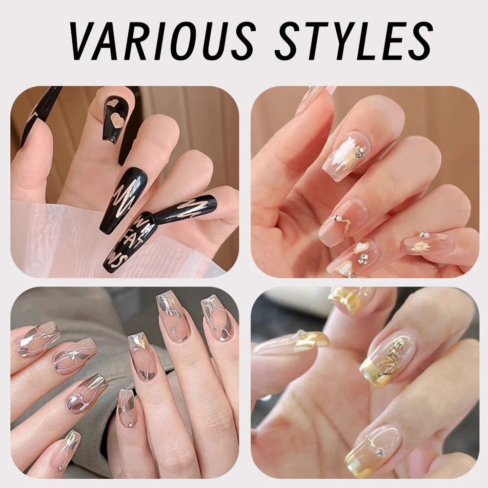 Graffiti Nail Art Liner Pen – Gold, Silver, Black & White Waterproof Marker