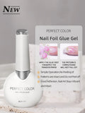 PERFECT COLOR Gel Nail Polish Top & Base Coat Set – Silky Base, Glossy No-Wipe Top