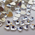 Heart Flatback Nail Rhinestones – 12-Cut Faceted Crystal Art Stones