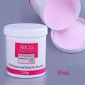 NOCIS Acrylic Powder – White, Pink & Naked Colors for 3D Nail Extension, 120g
