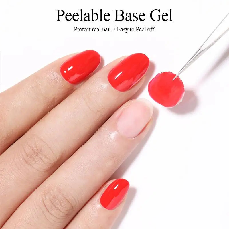 BORN PRETTY Peel Off Base Gel Long Wear Super Top Coat Basic Nail Gel Polish Enamel Varnish Soak Off Nail Art Manicure 10ml