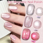 LILYCUTE Cat Magnetic Nail Polish – No-Lamp Pearl Effect, Quick Dry