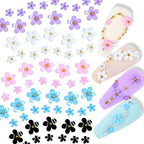 MAFANAILS 3D Acrylic Flower Nail Decorations – Mixed Pearl & Gold Bead Set, 500pcs