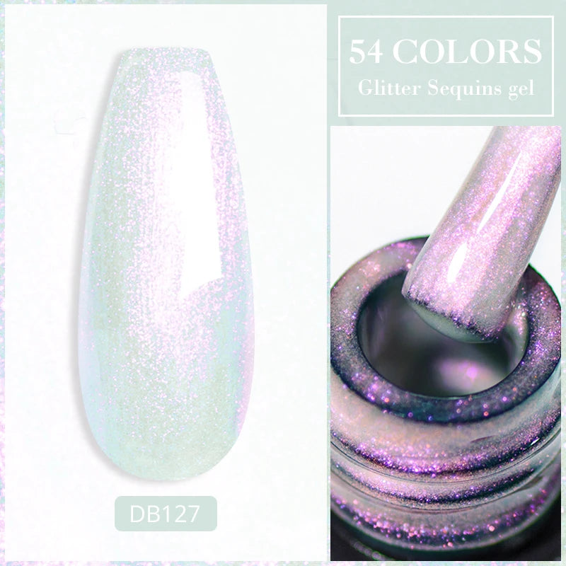 Mtssii Glitter Sequins Gel Nail Polish – Sparkling Soak-Off UV/LED Gel