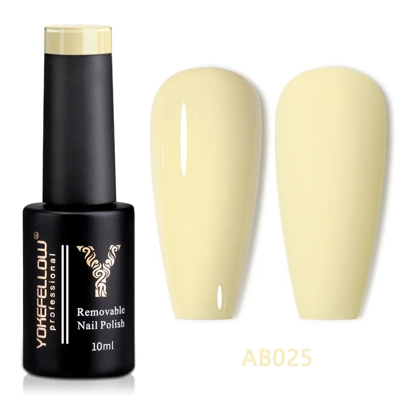 YOKEFELLOW 10ML Glow in the Dark Gel Nail Polish Luminous Neon Gel Polish Summer Semi Permanent Soak Off Nail Art UV Varnish