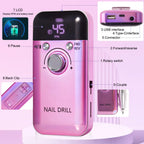MOSKANY 45000RPM Rechargeable Portable Nail Drill Machine