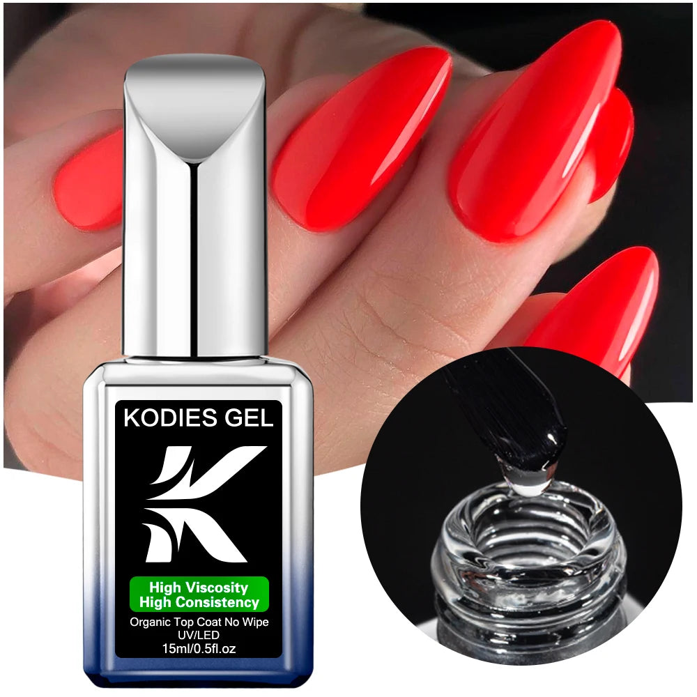 KODIES GEL Matte Top Coat – Strong Velvet Matt Gel Finish Sealer