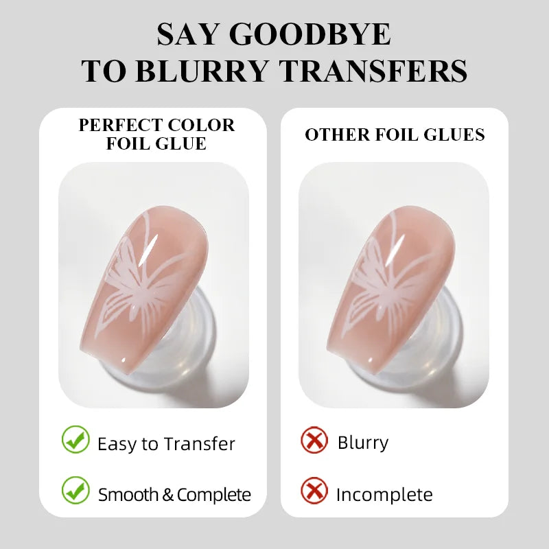 Perfect Color Nail Foil Glue Gel Line – Foil Glue & Top Coats, 8ml