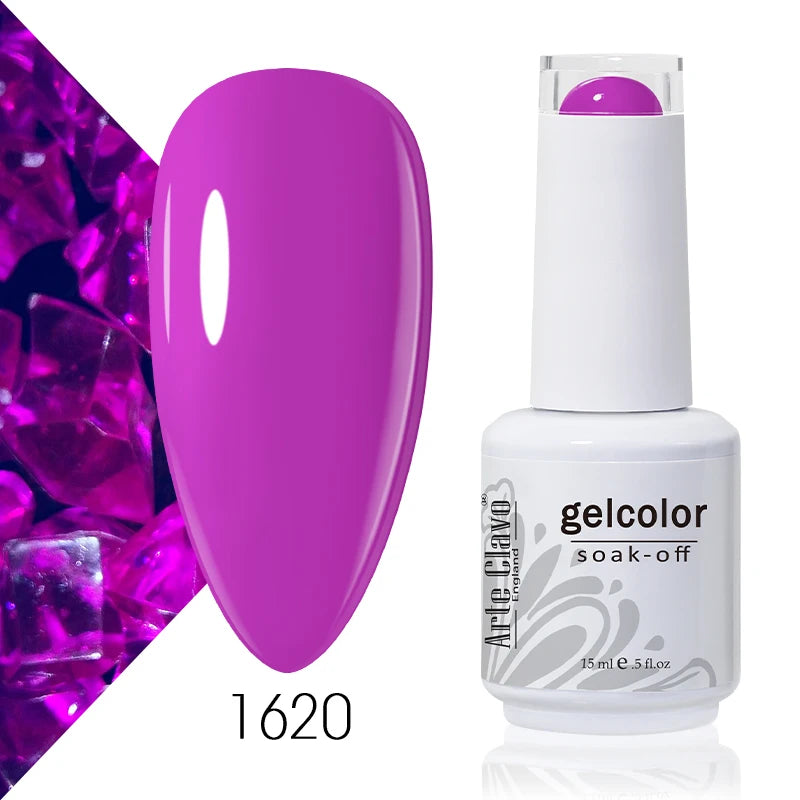 Arte Clavo 15ml Gel Nail Polish Nail Supply Wholesale Soak Off UV LED Gel Lacquer Nail Art Glitter Polish Long Lasting Gel
