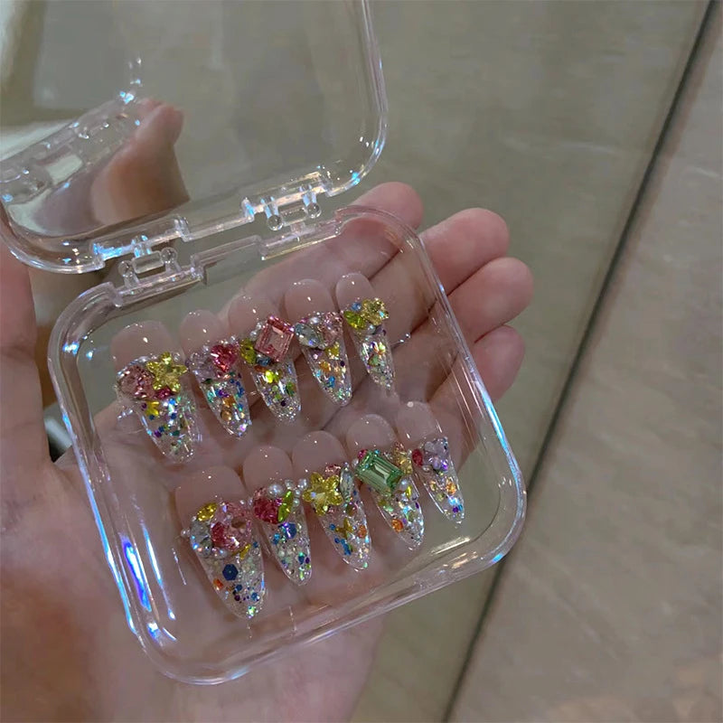 Mixed Shape Nail Rhinestones – 3D Glass Crystal Charms, 20 Pieces