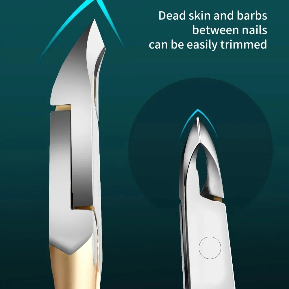 Golden Super Sharp Cuticle Scissors – Precision Pointed Jaw Nipper